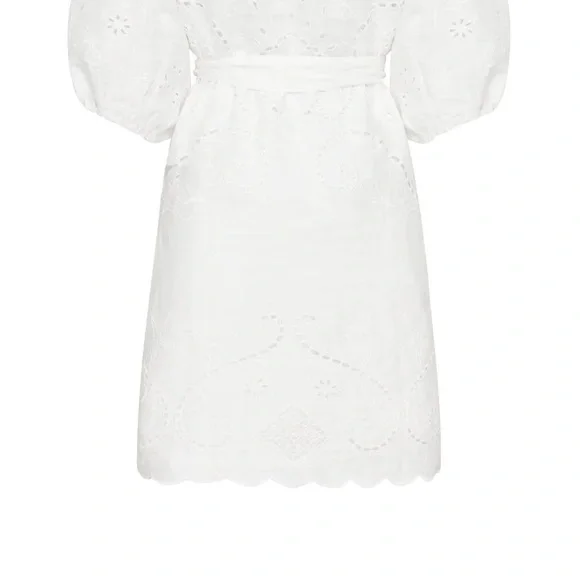NWOT Spell and the Gypsy Collective Lala Linen Eyelet Shift Dress SZ XS Z253-44